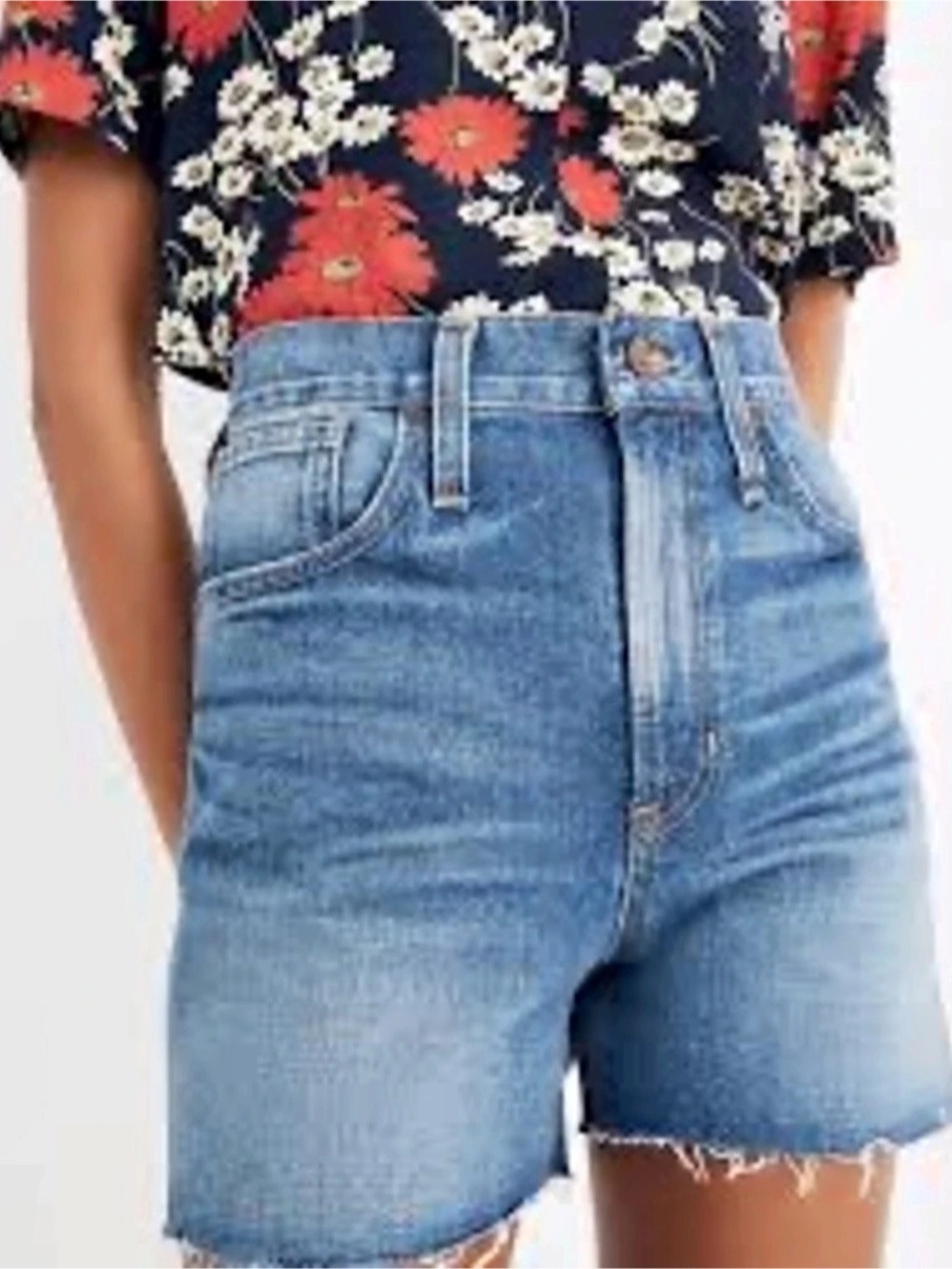 Madewell The Perfect Jean Short Distressed Denim Jean Shorts Waist 25